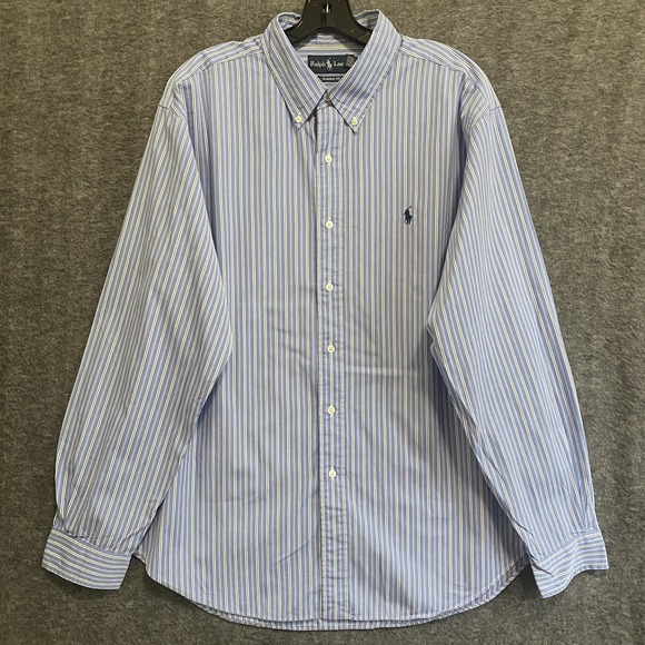 Ralph Lauren Other - Ralph Lauren Shirt Mens XL Blue Striped Classic Fit Button Down Preppy Office